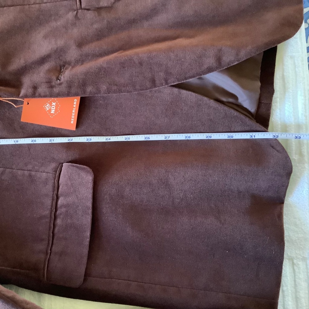NDX Velvet Suit BlazerJacket Men’s Burgundy SZ XL - Picture 15 of 15